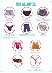 Waterpark Dress Code - not allowed